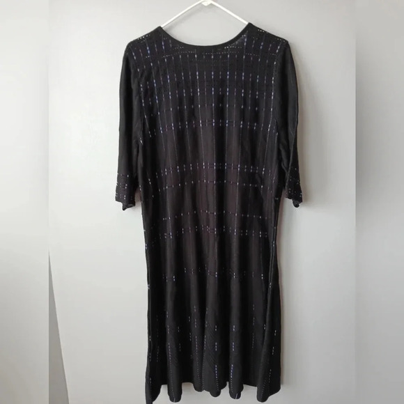Nic & Zoe Flashing Lights midi dress 1X black purple NWT - Picture 5 of 10